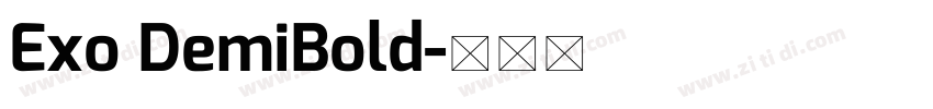 Exo DemiBold字体转换